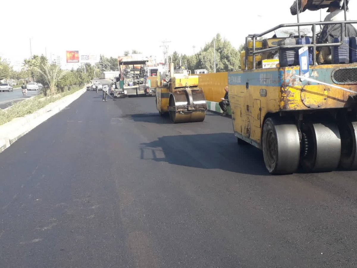 لاین کندرو بلوارغدیر با اعتبار ۳۶ میلیارد ریال آسفالت شد